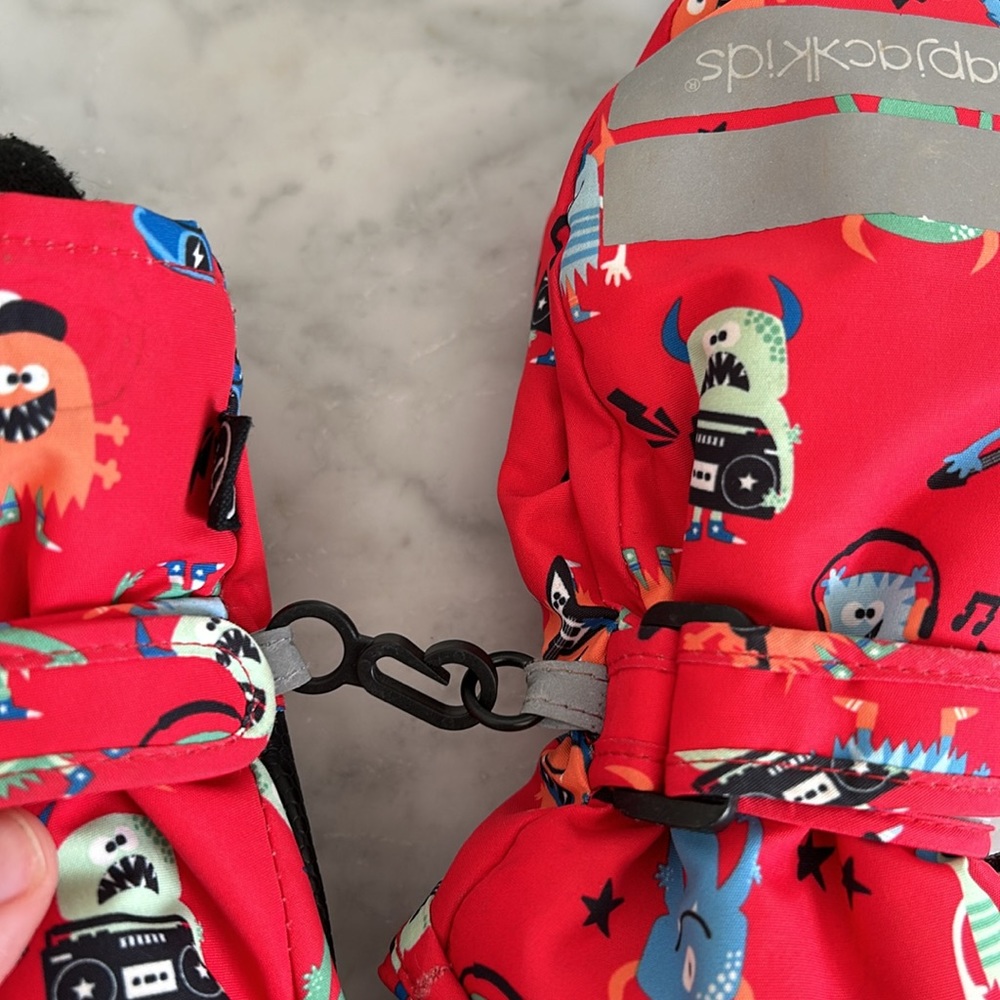 Flapjack kids monster waterproof mittens sz:M (2-4y) - Picture 3 of 10